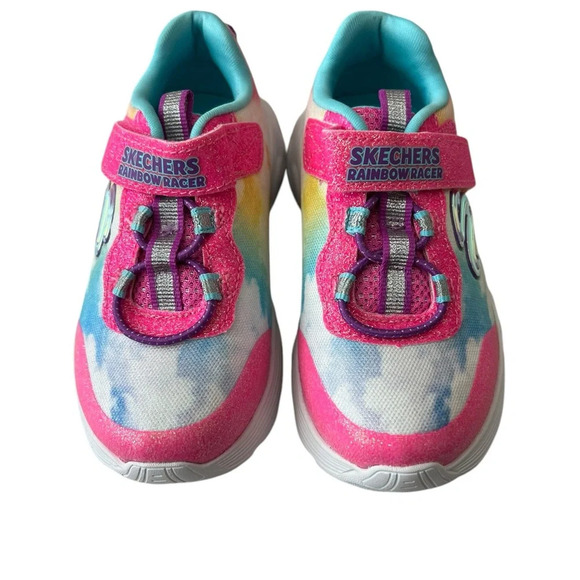 NWOT Skechers Girls Light Up Athletic Shoes in Pink/Multi Colors size 7c - Picture 4 of 7